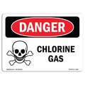 Signmission Safety Sign, OSHA Danger, 12" Height, 18" Width, Chlorine Gas, Landscape, D-1218-L-1066 OS-DS-D-1218-L-1066
